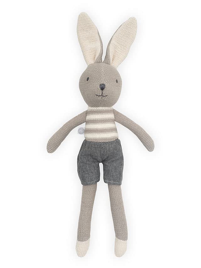 Jollein 037-001-65366 Stofftier Kuscheltier Hase Kaninchen Junge Joey grau 50 cm