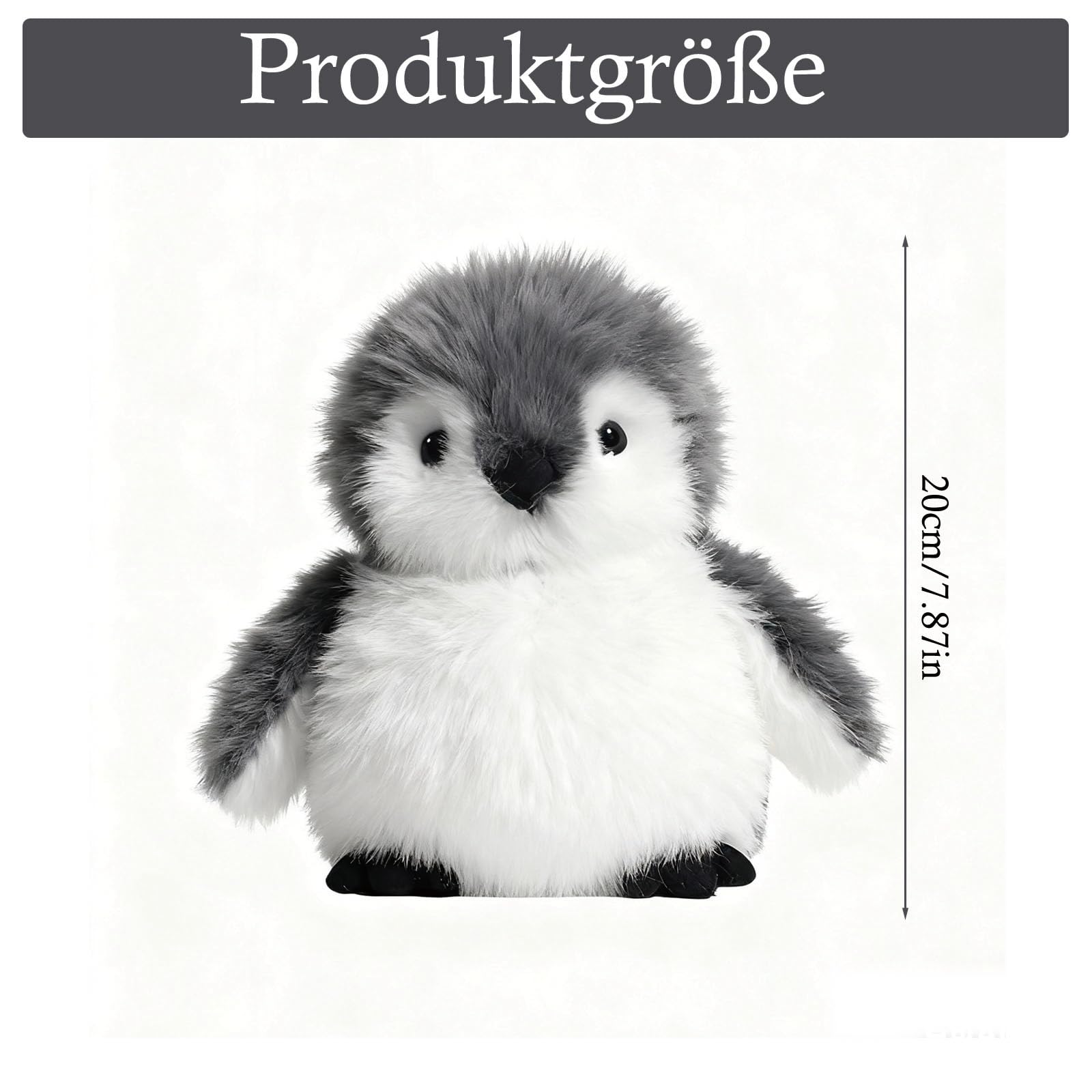 JcvPot Pinguin Kuscheltier, Weiches Stofftier Für Kinder Und Babys, Kuscheltier Pinguin Plüschtier 20 cm, Plüschtier