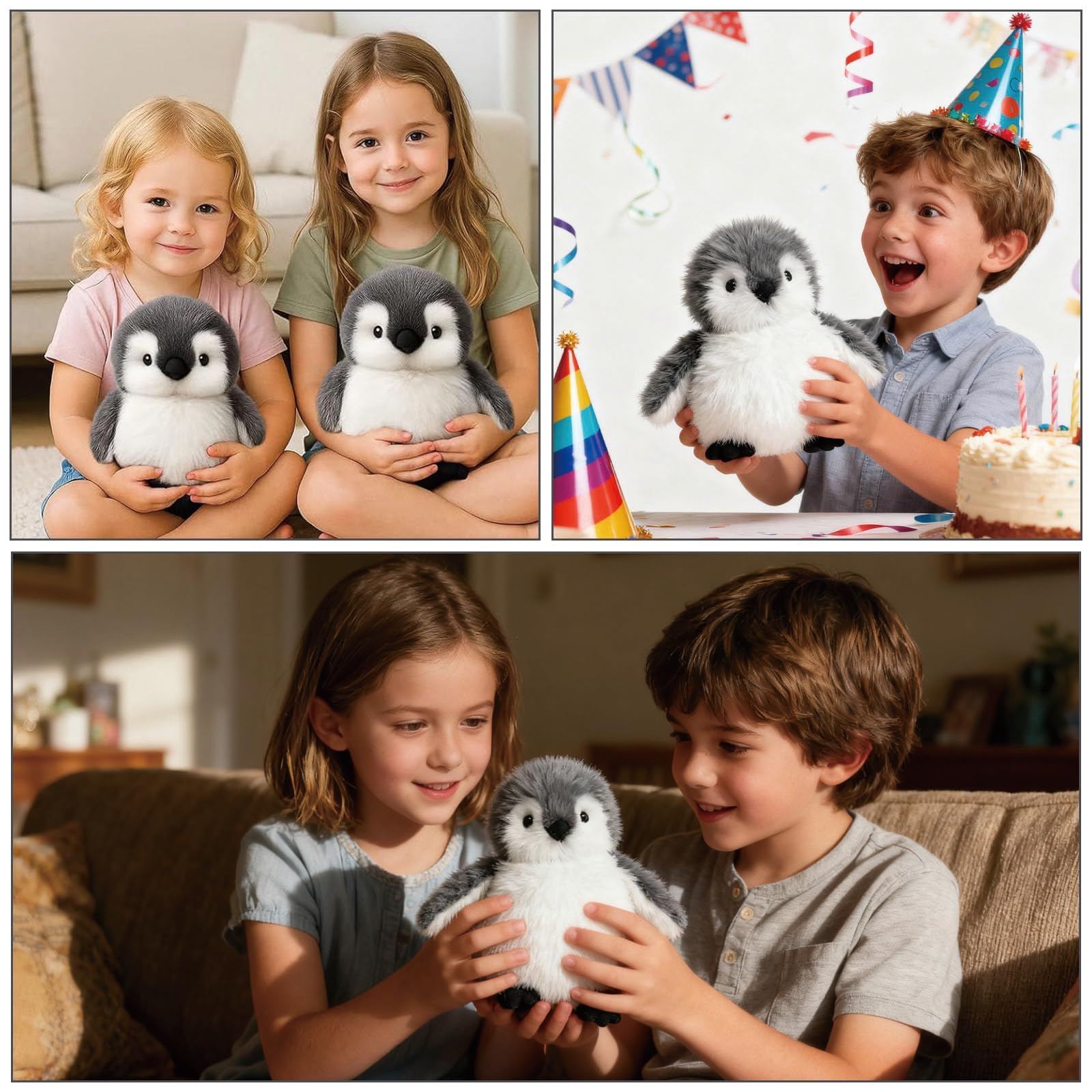JcvPot Pinguin Kuscheltier, Weiches Stofftier Für Kinder Und Babys, Kuscheltier Pinguin Plüschtier 20 cm, Plüschtier