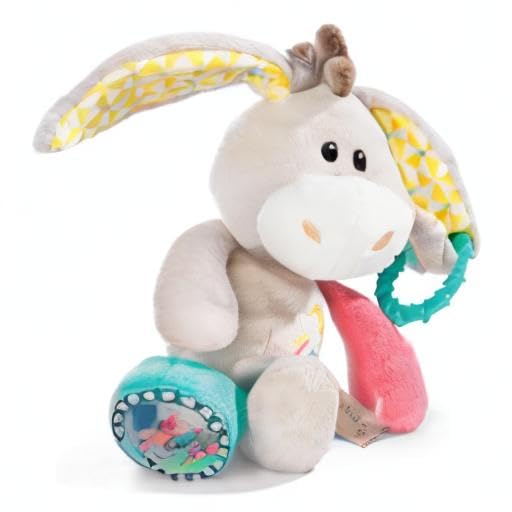 My First NICI Activity Kuscheltier Esel Muli – Spielzeug für Babys und Kleinkinder ab 3 Monaten zum Kuscheln und Fördern