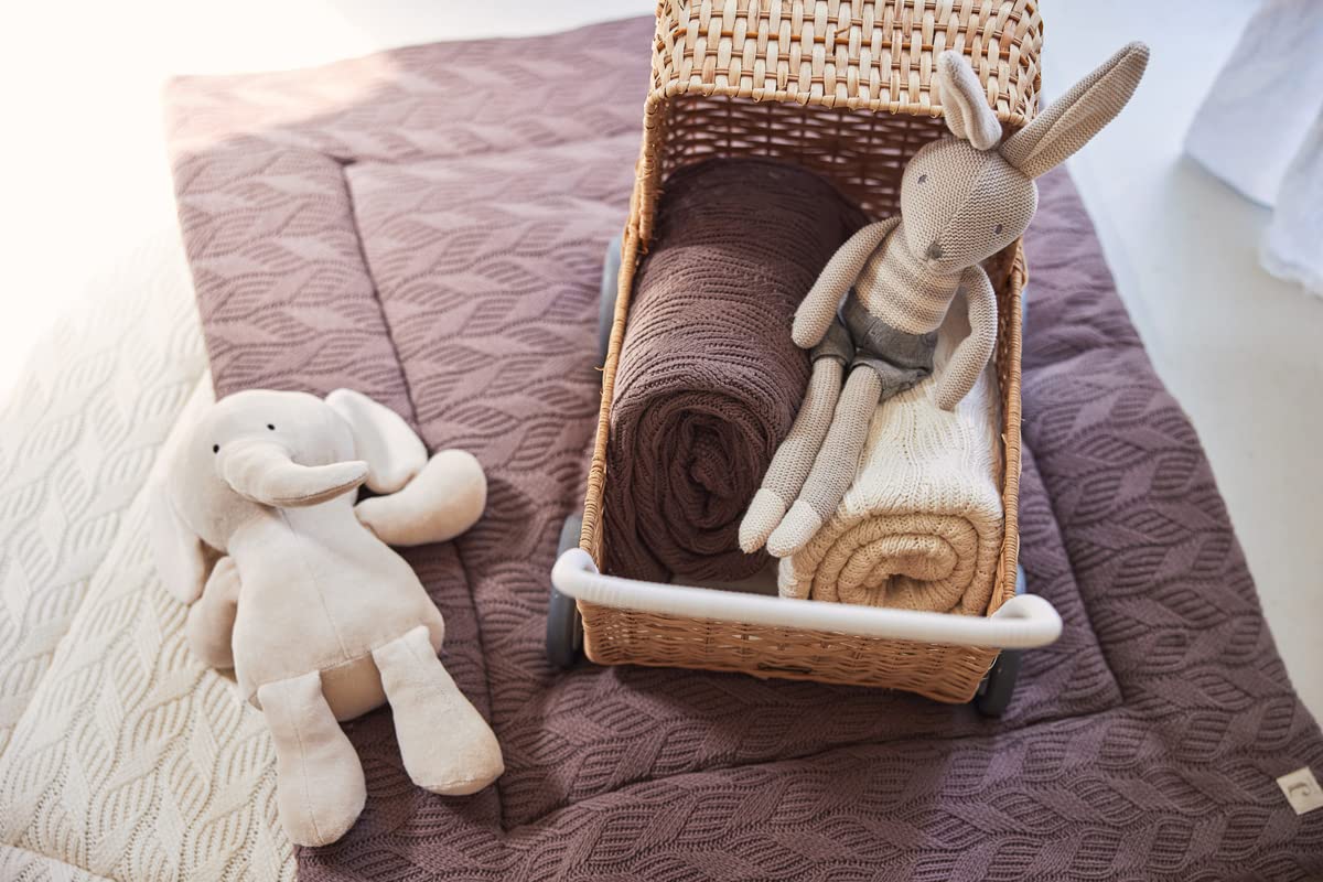 Jollein 037-001-65366 Stofftier Kuscheltier Hase Kaninchen Junge Joey grau 50 cm