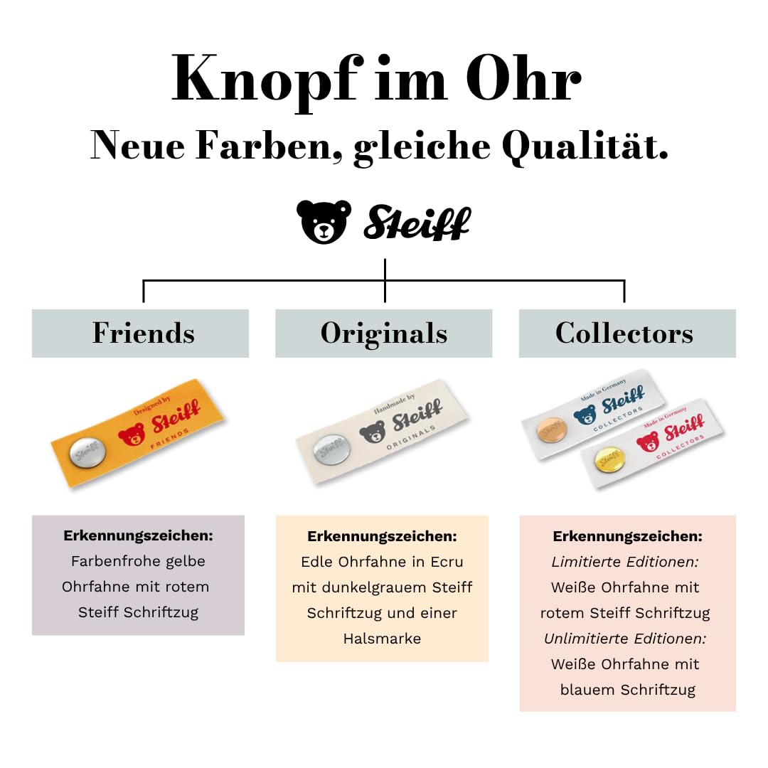Steiff Kuscheltier Dinkie Esel, Süßes Stofftier mit Kunststoffaugen, Kinder, Jungen & Mädchen, Friends, Plüschtier 20 cm