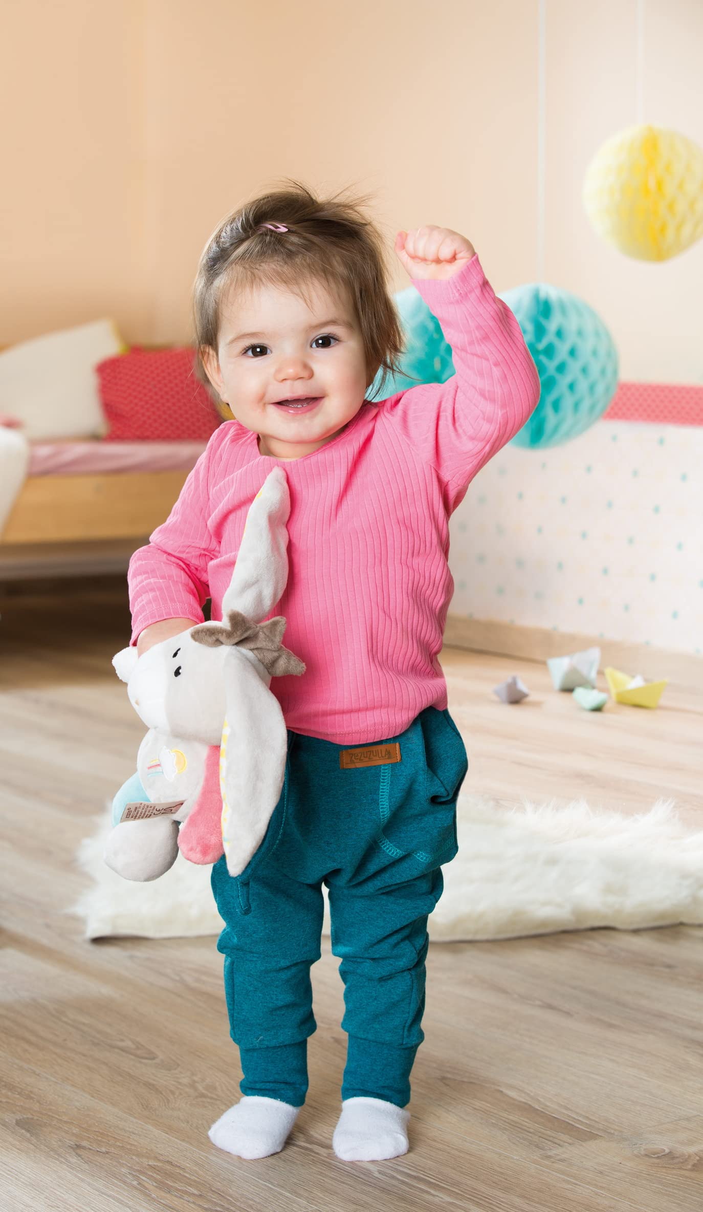 My First NICI Activity Kuscheltier Esel Muli – Spielzeug für Babys und Kleinkinder ab 3 Monaten zum Kuscheln und Fördern