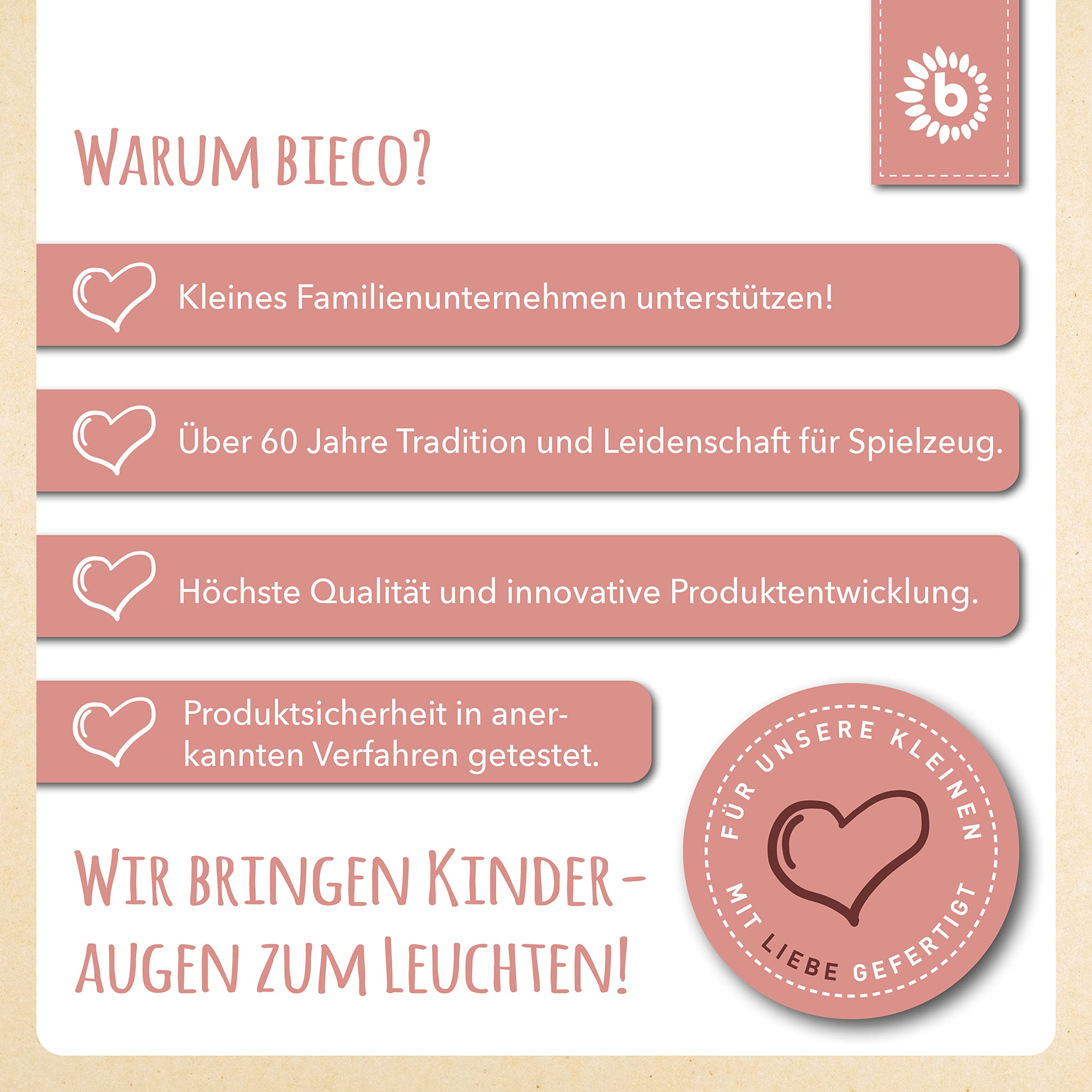 Bieco Kuscheltier Reh Ella mit Rassel | Baby Kuscheltier ab 0 Monate Stofftier Baby Plüschtier Reh rentier